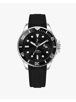 Sylvi - Men Ocean Date Black Dial Stainless Steel Analog Watch-841