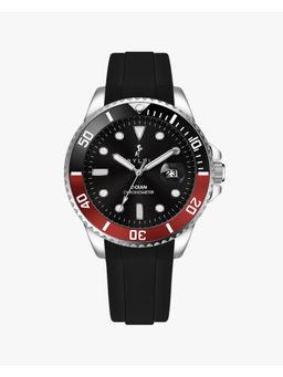 Sylvi - Men Ocean Date Black Dial Stainless Steel Analog Watch-842