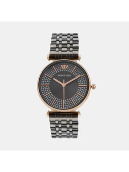 Mont Neo - Women Elegant Black Analog Stainless Steel Watch-9001T-M4404 (M)