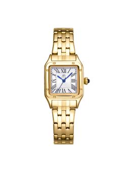 Kenneth Scott - Womens Analog White Dial Gold Strap Watch-K25512-GBGW (M)