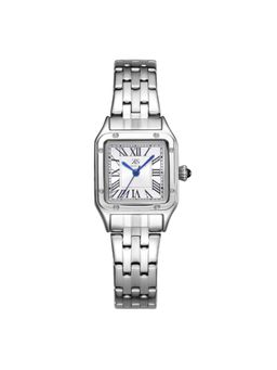 Kenneth Scott - Womens Analog White Dial Silver Strap Watch-K25512-SBSW (M)