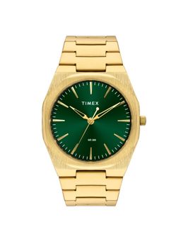 Timex - Men Green Round Dial Stainless Steel Analog Watch-TWEG30101 (M)