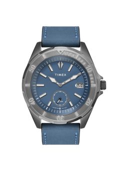 Timex - Men Blue Round Dial Leather Analog Watch-TWEG30201 (M)
