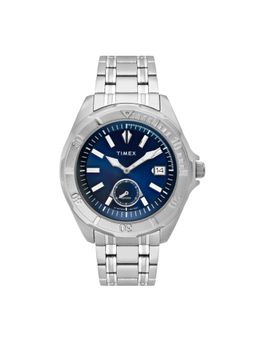Timex - Men Blue Round Dial Stainless Steel Analog Watch-TWEG30202 (M)