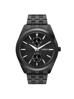Timex - Men Black Round Dial Stainless Steel Analog Watch-TWTG10425 (M)