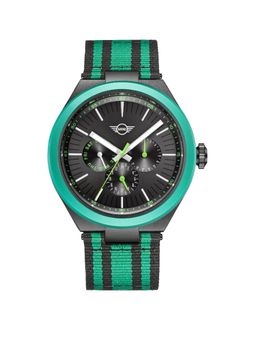 MINI Cooper - Men Black Dial Quartz Nato Green Strap Watch-161703 (M)