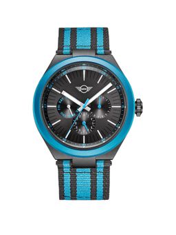 MINI Cooper - Men Black Dial Quartz Nato Blue Strap Watch-161704 (M)