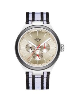 MINI Cooper - Men Black Dial Quartz Nato Blue White Watch-161705 (M)