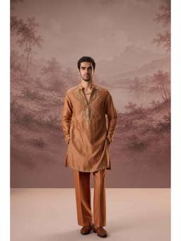 CONTRAST BY PARTH - Brown Suhaan Kurta with Trouser