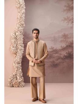 CONTRAST BY PARTH - Green Rooh Nehru Jacket with Kurta and Trouser