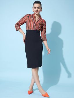 AAREIN - Printed Sheath Dress - Red