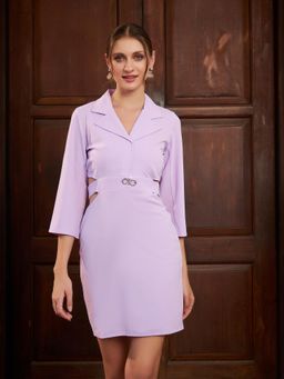 AAREIN - Lavender Cut-Out Detailed Sheath Dress