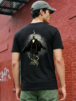 Bewakoof - Official DC Men's Black Adam Graphic Printed T-shirt