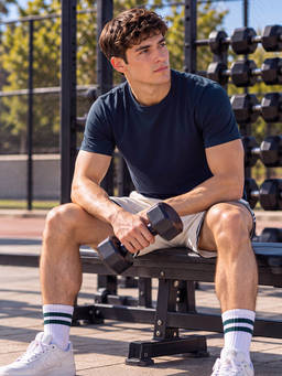 Bewakoof - Men's Plain Blue Solid Regular Fit Men's T-shirt