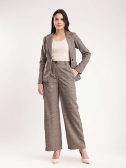 FableStreet - Brown Checks Regular Co-Ord Set