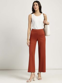 FableStreet - Rust Solid Regular Trouser