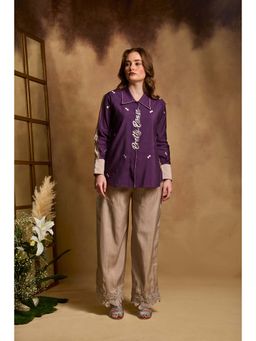 AN'ERA BY ASMITA VERMA - Purple Celia Shirt with Pant