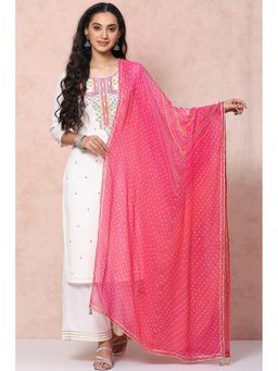 Rangriti - Fuchsia Art Silk Dupatta