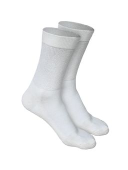 Heelium - Bamboo Crew Socks for Men - 2 Pairs - White - Anti Odour - Breathable