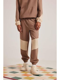 Muvazo - Brown Zip'pop Panel Jogger