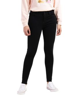 Levi's - Women's 710 Black Mid Rise Super Skinny Jeans
