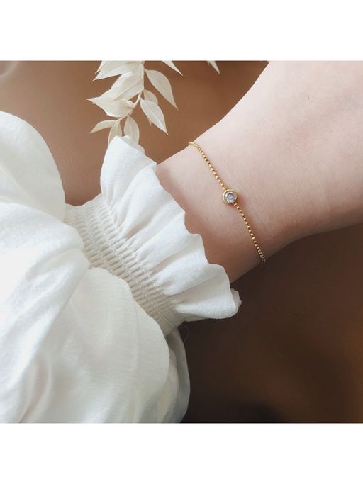 Palmonas Solitary Spark Bracelet for Womens Waterproof & Anti-Tarnish