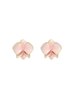 Forever New - Pink Signature Orchid Enamel Earring