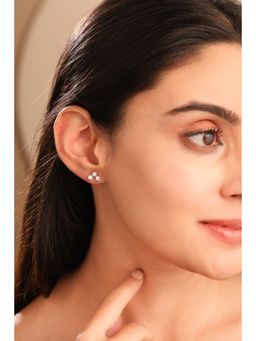Soraya Luxe - 925 Sterling Silver Moissanite Tria Stud Earrings