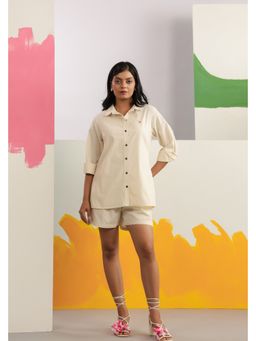 PRIAME by Scakhi - Ivory Solid Poplin Co-Ord