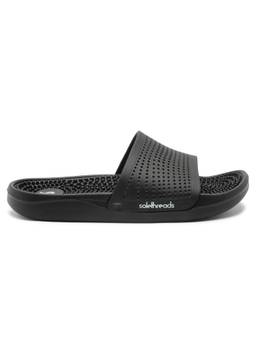 SOLETHREADS - Men Black Casual Comfort Sliders