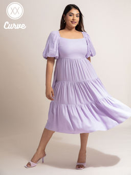 Twenty Dresses by Nykaa Fashion - Curve Lilac Stunning Like You Dress