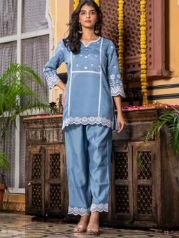 HOUSE OF JAMOTI - Baby Blue Co-Ord Set