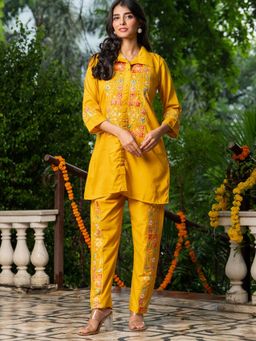 HOUSE OF JAMOTI - Avira Mustard Co-Ord Set