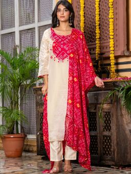 HOUSE OF JAMOTI - Eira Ruhi Tissue Kurta with Pant and Dupatta
