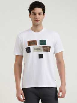 United Colors of Benetton - White Pure Cotton Relaxed Fit Half Sleeves Graphic T-Shirt