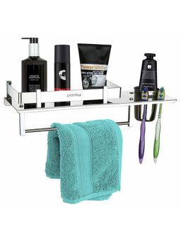 Plantex - Multipurpose Shelf For Wall with Attached Tumbler And Napkin Holder