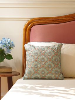 Pure Home + Living - Blue Embroidered Cushion Cover
