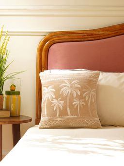 Pure Home + Living - Palm Embroidered Velvet Cushion Cover