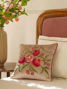 Pure Home + Living - Pomegranate Embroidered Velvet Cushion Cover