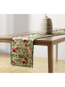 India Circus by Krsnaa Mehta - Bird Land Micro Velvet Bed And Table Runner