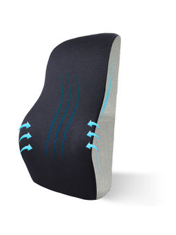 SLEEPSIA - Memory Foam Lumbar Support - Orthopedic Backrest Cushion Black