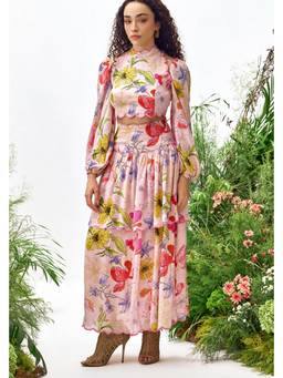 ZABELLA - Pink Poppy Print Top with Skirt