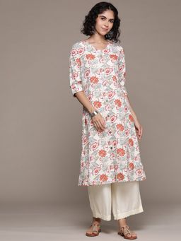 Readiprint - A Line Style Cotton Fabric Multi-Color Kurta