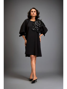 Deepika Arora - Womens Embellished Black Dress