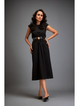 Deepika Arora - Womens Embroidered Black Dress Belt (Set of 2)