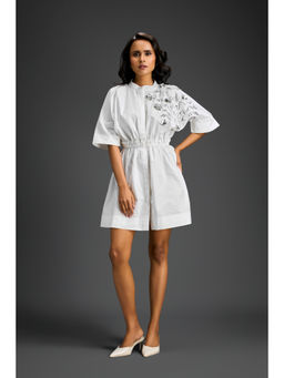 Deepika Arora - Womens Embellished White Dress