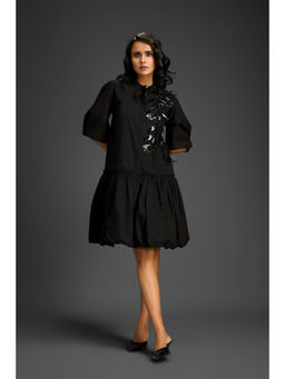 Deepika Arora - Womens Embellished Black Dress