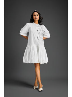 Deepika Arora - Womens Embellished White Dress