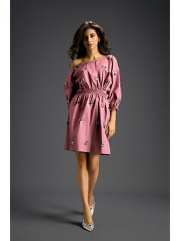 Deepika Arora - Womens Embellished Pink Dress