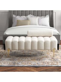 Doe Buck - Victoria Bench In Boucle Fabric